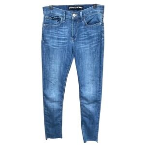 Express Jeans Womens Mid Rise Legging Blue Stretch Denim Jeans Size 4S